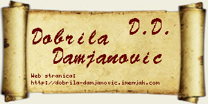 Dobrila Damjanović vizit kartica